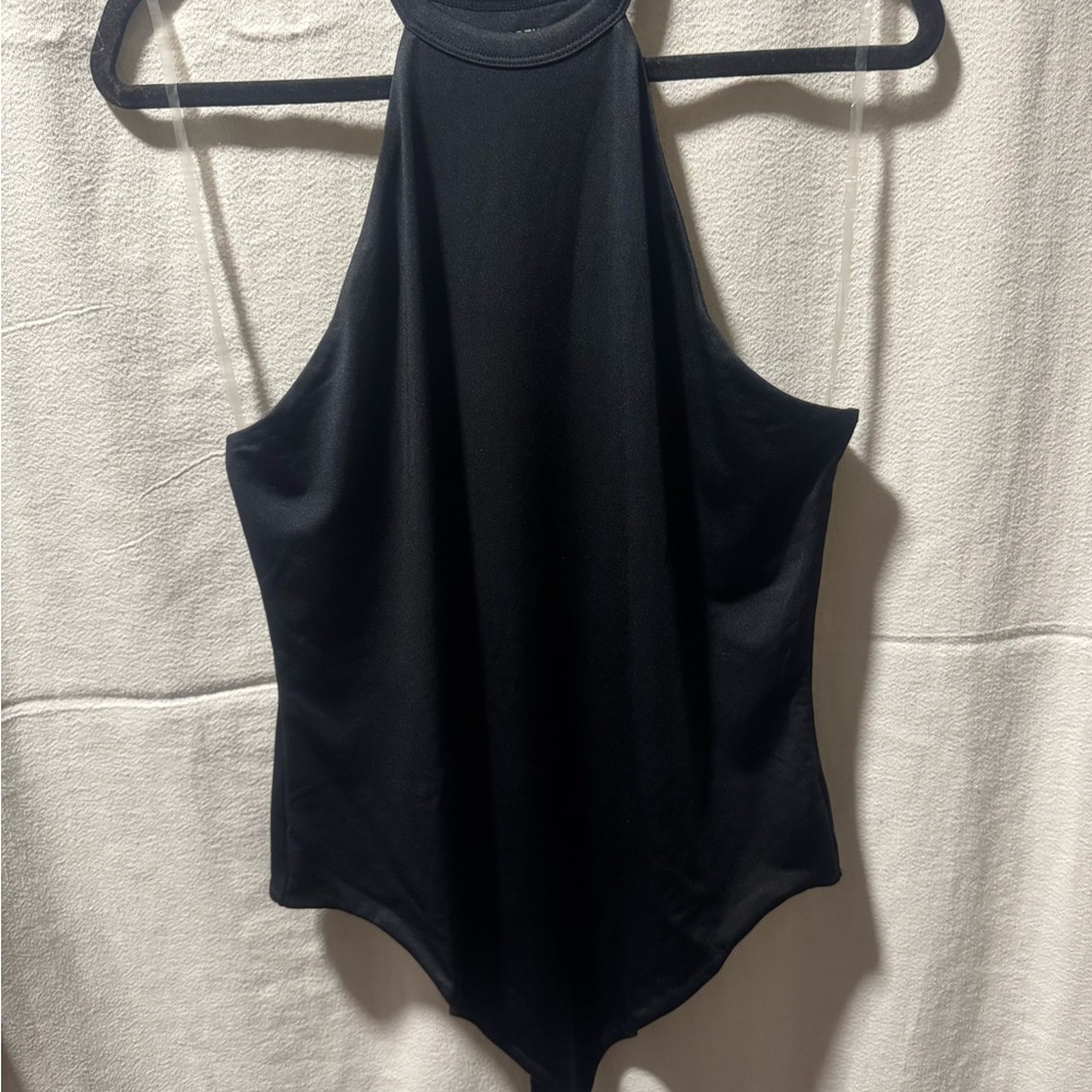 Chic Black Halter Neck Blouse
